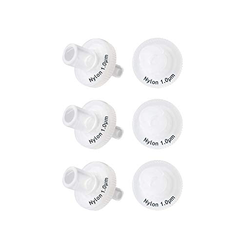 Syringe Filters 13mm Diameter 1.0μm Pore Size with Hydrophilic Nylon Membrane for Laboratory Filtration by Allpure Biotechnology [Pack of 100] (Nylon, 1.0 μm) - size: [13mm & 1.0μm]