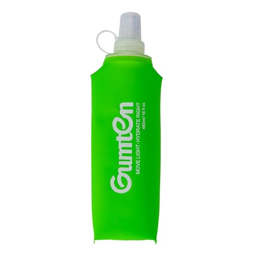 Soft Flask 480ml TPU BPA-Free Soft Water Bottle Leak-Proof Collapsiblefor Hydration Pack Running Vest Marathon Hiking Cycling (Green) - color: 480ml Green