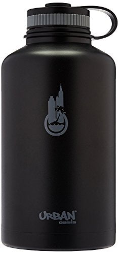 Urban Oasis Water Bottle - Cold/Hot - Double Wall Vacuum Insulated Stainless Steel Wide Mouth Drinking Container, 64 oz - size: 64 Ounces