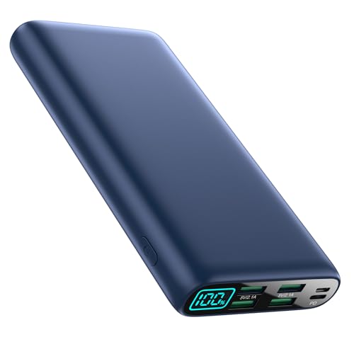 Portable Charger 38800mAh Power Bank with 5 Outputs & 2 Inputs,PD USB C In&Out Fast Phone Charging External Battery Pack Backup,Travel Essential Outdoor for iPhone 17/16,Android Samsung Galaxy-Navy - color: B-Navy