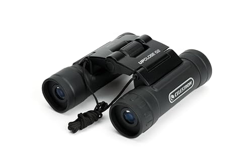 Celestron UpClose G2 10x25 Compact Binoculars for Hiking, Travel & Birding | Compact Roof Prism Design, Lightweight for Travel, Multi-Coated Optics, Folding Design, Comfortable Grip