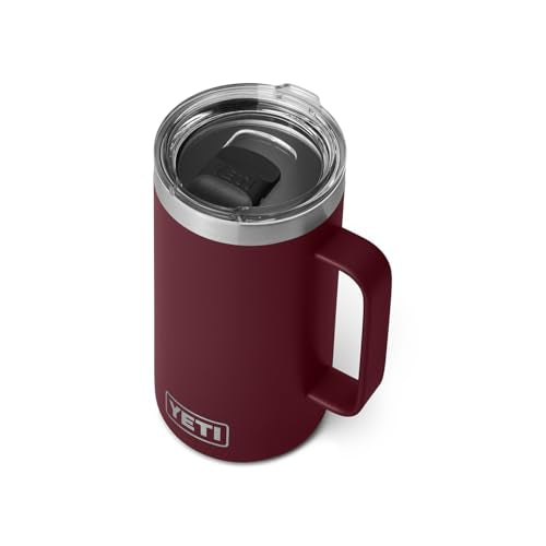YETI Rambler 24 oz Mug, Vacuum Insulated, Stainless Steel with MagSlider Lid - color: Wild Vine Red