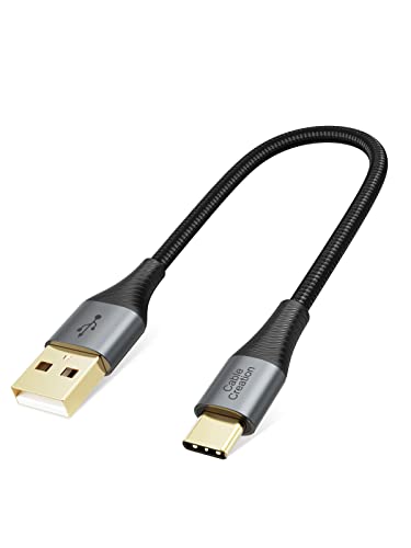 CableCreation Short USB to USB C Cable 0.8FT, Braided USB C Charger Cable - size: 0.8FT, style: A to C