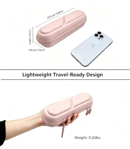 ProCase Toothbrush Travel Case for Oral-B/Oral-B Pro 1000 1500 5000 7000 7500 6000 9600/Philips Sonicare 4100 5100 1100 6100 5300 Oral-B iO Electric Toothbrush Portable Hard Container -Pink - color: Pink