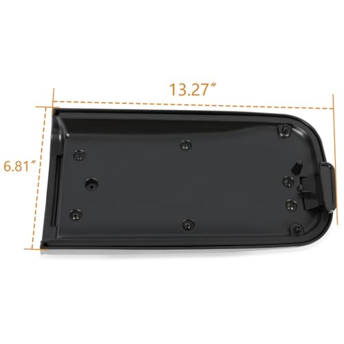 2 Set of - Center Console Armrest Cover Lid Kit for 9-7x for Bravada for Ascender for Envoy for Trailblazer EXT for Trailblazer for Rainier (Black,Plastic)
