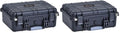 MEIJIA All Weather IP67 Waterproof Hard Camera Case,Hard Protective Case,Hard Case with Customizable Foam,Fit Use of Drones,Camera,Equipments,Pistols(Black,15.98x12.99x6.85inches) (Pack of 2) - color: Black, size: 15.98x12.99x6.85inches (Pack of 2)