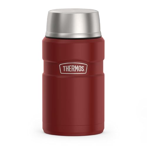 THERMOS Stainless King Vacuum-Insulated Food Jar, 24 Ounce, Matte Red - color: Matte Red, size: 24 Ounce