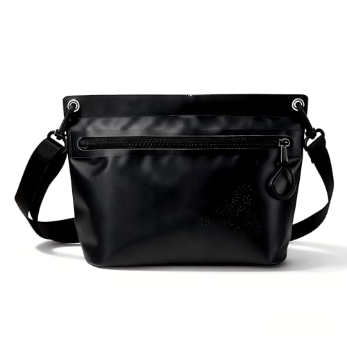 2L Waterproof Bag Fanny Pouch for Phone Passport Purse, Handle & Adjustable Strap for Swim, Travel, Beach - color: Black