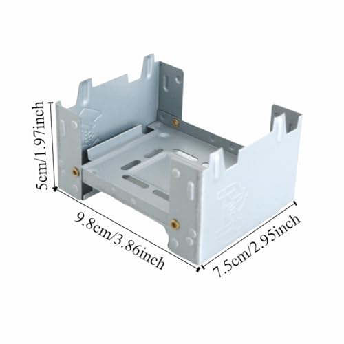 2Pcs Folding Portable Stove for Solid Fuel - Windproof Camping Burner for Outdoor Hiking, Backpacking & Survival (3.86x2.95x1.97in)‌