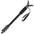 UUQ M4 Carbon Fiber Monopod Shooting Stick and Gun/Rifle Rest, 4-Section Adjustable Height, Durable and Lightweight Versatile Trekking Pole, Portable Compact for Hunting, w/Spike Foot