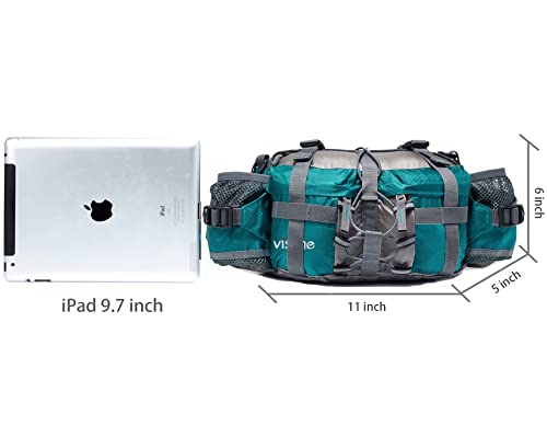 VISCNE Outdoor Fanny Pack Hiking Fishing Waist bag 2 Water Bottle Holder Lumbar Pack