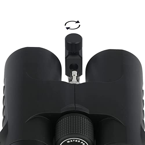 Binocular Tripod Adapter 1/4-20 Thread Quick Detachable Mount Suitable for Most Porro and Roof Binoculars (Black) Aluminium Universal Binocular Accessories Zhongzhen - style: Connection screws X2