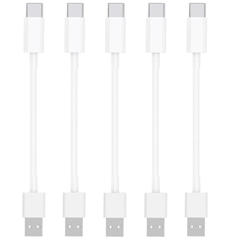 [Apple MFi Certified] Short iPhone 17 Charger Fast Charging, 8Inch 5 Pack USB to Type-C Cable Fast iPhone Charging Cables High Speed Data Sync Transfer Cord for iPhone 17 16 15 Pro/iPad/Airpods - color: White 5Pack