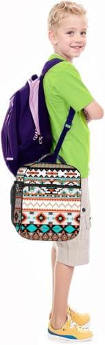 Pardick Aztec Pattern Tote Lunch Box Insulated Lunch Bag Tote Cooler Freezable Meal Prep Bag Waterproof Leakproof Cooler Lunch Container For Picnic Office - color: Aztec