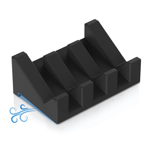 Silicone Soap Dish,1PCS Self Draining Bar Soap Holder for Shower,Black | Self draining silicone soap dish with drainage,waterfall design keeps bar soap dry,extended soap holder for shower,bathroom - color: 1black
