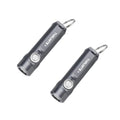 ThruNite Ti USB-C Rechargeable Keychain Flashlight, 650 Lumens(2PCS) | 5 Brightness Modes, IPX-6 Waterproof, 6061-T6 Aluminum, 26.5g Pocket Mini Light for EDC Camping & Everyday Carry - color: Grey (2PCS)