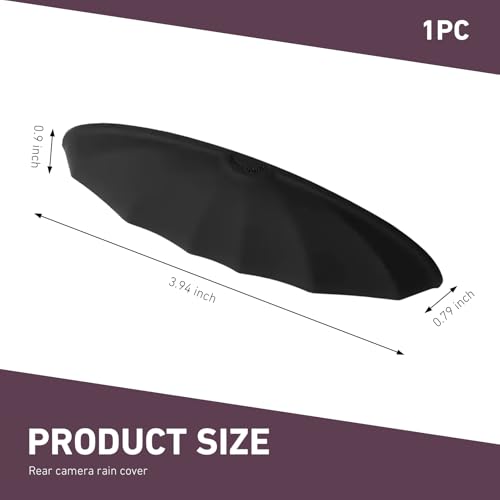 Car Rear View Backup Camera Rain Cover, Soft Silicone Anti-Rain Car Reversing Cameras Protection Cover, Waterproof Auto Backup Camera Rain Shield with Wider Design, for Most Cars(Black) - color: Black
