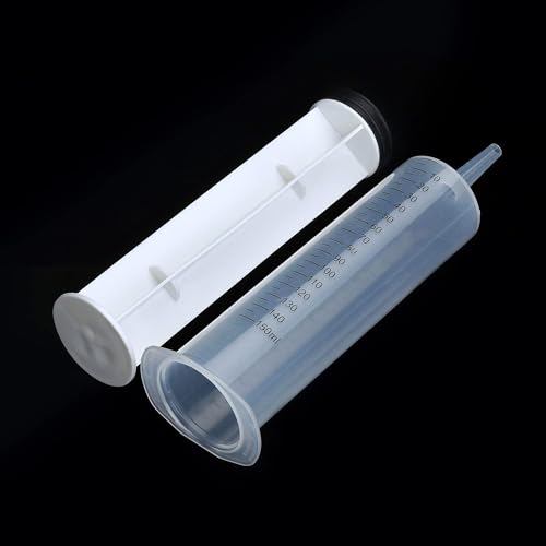 3 Pack 150ml Syringes with 55.1-Inch Tubes, Large Plastic Syringe for Scientific Labs Experiments, Nutrient Measuring, Watering, Refilling - style: 150 ml