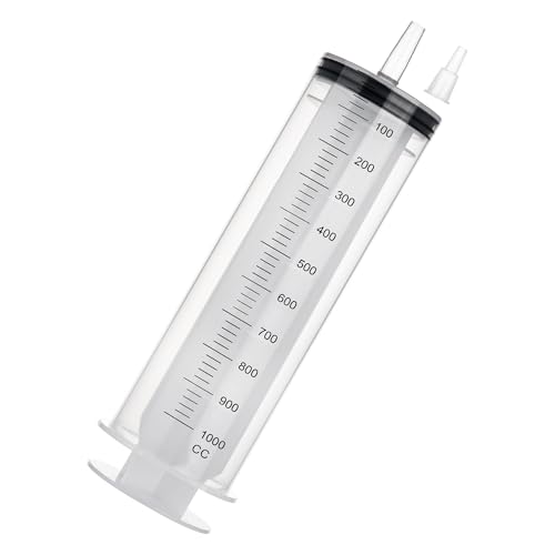 1000ml Large Syringe, Epoxy Plastic Syringes for Liquids with Tip Adapter - style: 1000 ML
