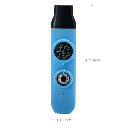 Emergency Survival Safety Whistle，Whistle for Kids with Lanyard,Compass,Thermometer,Ideal for Kayaking, Boating, Hiking, Camping, Climbing - color: Blue Whistle