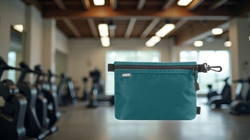 GOX Small Toiletry Bag for Men Bulk Cosmetic Bag Dopp Kit Carry On Zipper Pouch Organization Nylon Small Packing Sack Waterproof (Turquoise) - color: Turquoise