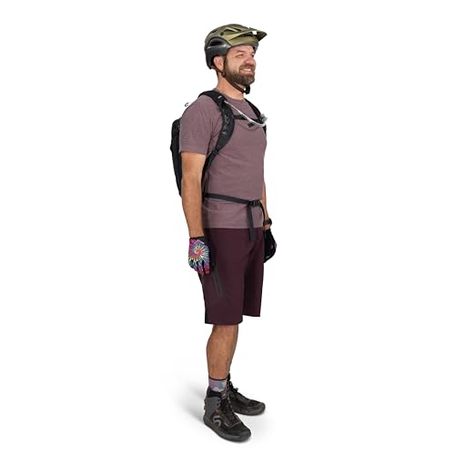 Osprey Berm Biking Backpack with Hydraulics Reservoir - Lightweight Hydration Backpack for Men and Women - color: Botswana Purple Dust Print, style: 12l