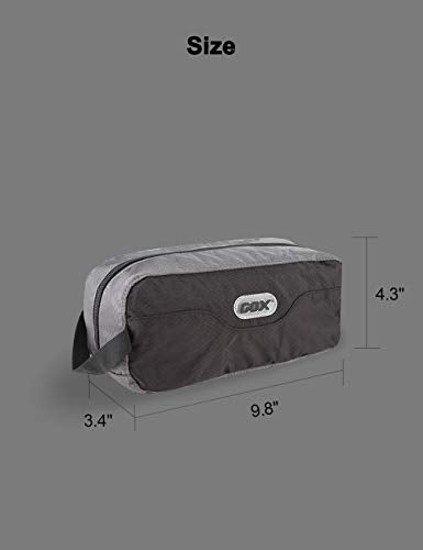 Small Travel Toiletry Bag for Men, Dopp Kit Mens, Zipper Pouch for Travel - color: Black/Grey