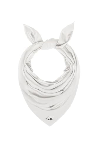 UPF 50+ Cooling Bandana for Men & Women - UV Sun Protection Neck Scarf - color: White
