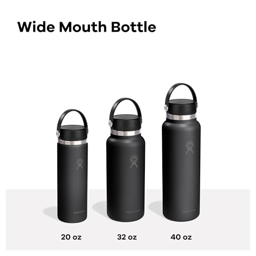 Hydro Flask Water Bottle - Insulated Stainless Steel - Wide Mouth Flex Lid, Non Spill, Leakproof and Refillable in 20 Oz Popstar Pink - color: POPSTAR PINK, style: 20 Oz