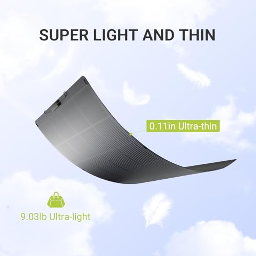 ALLPOWERS SF200 200W Flexible Solar Panel, Photovoltaic Solar Module | IP68 Waterproofing ETFE 24V/12V Off-Grid Semi-Flexible Mono Solar Panel For Roof RV Motorhome Boat Cabin Van Uneven Surface - color: 200W-Flexible Solar Panel-SF200