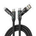 MFish USB C to USB C Cable, 240W 4 in 1 Charging Cable, Black, 6.6FT | Carrying Case, USB-A & USB-C to USB-C/Lightning, For iPhone 17/16/15/14, MacBook, iPad, Laptop, Samsung S25/S24 - color: Black, size: 6.6FT(Upgraded)