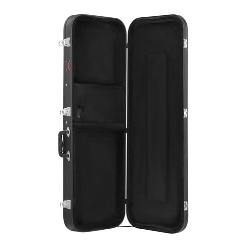 VEVOR Electric Guitar Hard Case, 43.11 in Rectangular Guitar Hard Case, With Lock Latch Keys Handle, PVC Padding Soft Lining Water-Resistant Hard Shell Guitar Cases, for 39 in Electric Guitars, Black | 43.11 Inch Hard-Shell Case with PVC Padding Soft Lini