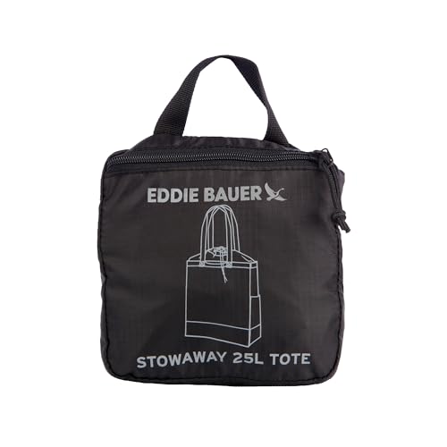 Eddie Bauer Stowaway Packable Tote Bag - color: Onyx