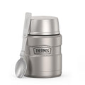 THERMOS Stainless King Food Jar with Spoon, 16oz, Matte Steel - color: Matte Steel, size: 16 Ounce