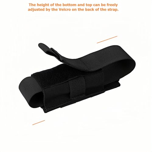 Tactical Flashlight Holster MOLLE Torch Holder MK4 OC/Mace Pepper Spray Canister Carrier EDC Flash Light Pouch Multitool Case with Strap&Snap Clip for Duty/Combat Belt Backpack Vest Chest Rig - color: Black
