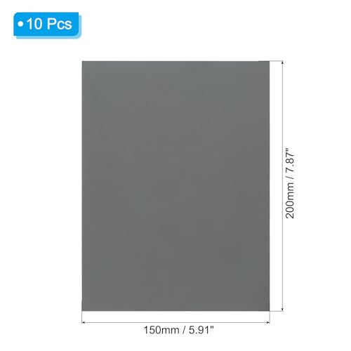 PATIKIL Down Jacket Repair Patch 6" x 8", 10 Pack Self Adhesive Nylon Fabric Patch for Tent Clothes Outdoor Camping Gear, Dark Grey - color: Dark Grey