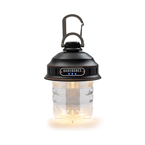 Barebones Beacon Hanging Light – Antique Bronze, Rechargeable LED Camping Lantern with Adjustable Brightness – Weatherproof Vintage-Style Hanging Lantern for Outdoor Adventures and Year-Round Use - color: Bronze