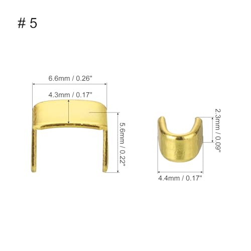 uxcell #5 Zipper Slider Retainers Kit, 20Pcs Bottom Stops & 40Pcs Top Stops for Bags Coats Jackets Closed-end Zippers Replacing, Gold - color: Gold, size: #5