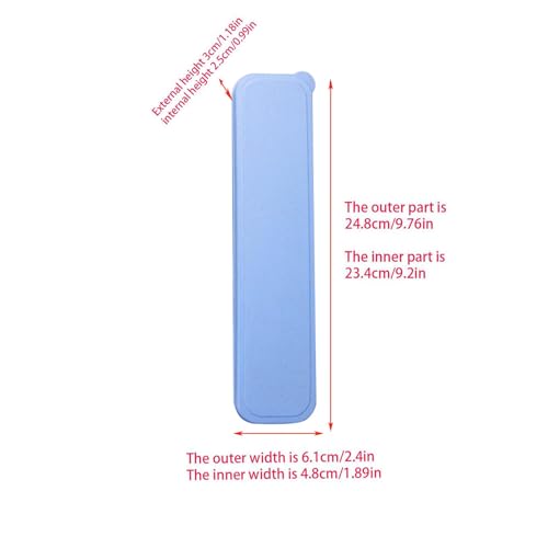1Pcs Simple Utensil Holder with Lid, Reusable Utensils Wheat Straw Travel Cutlery Box，Portable Flatware Box Travel Tableware Storage Case, Simple Tableware Storage Boxs Case for Cutlery Kit (Blue) - color: Blue