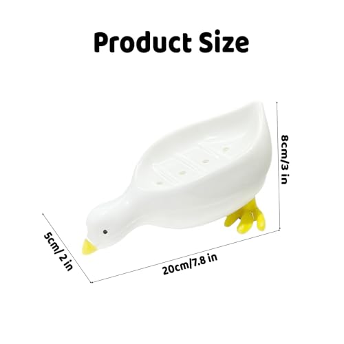 Soap Dish for Shower,Soap Holder Shower,Cute Duck Soap Bar Holder Saver