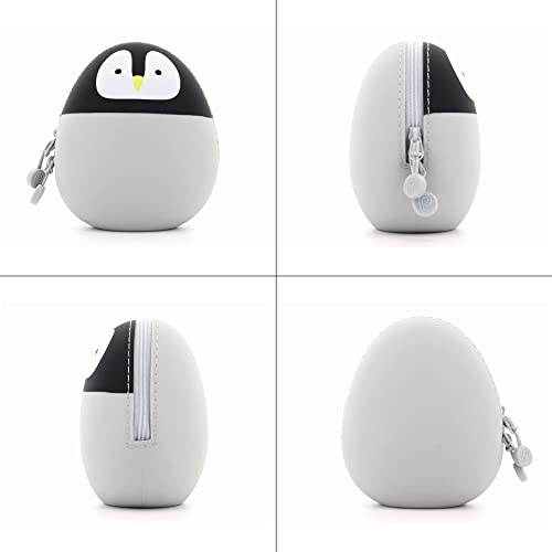 LIHITLAB PuniLabo Zipper Pouch, Egg-Shaped, 3.8" x 4.7", Black Cat (A7783-3) - color: Black Cat, size: Large: 1.3 x 4.7 x 3.8 inches
