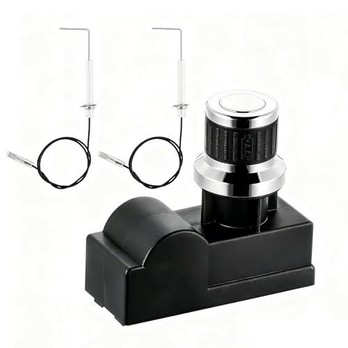 2 Outlet Gas Grill Igniter Kit for Blackstone 28" 2 Burner | AA Battery Powered Electronic Ignition, Universal Cover Spark Ignitor Replacement Parts for 1883 Black Stone
