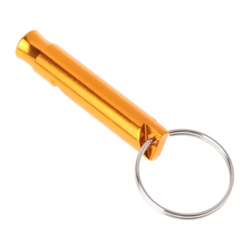 Aluminum Survival Whistle, 6Pcs Outdoor Survival Safety Whistle Whistle Keychain for Hiking Camping Random Color Aluminum Alloy