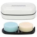 AIMAIAIMAI Shampoo Bar Holder Travel Case for Two Bars, Large Soap Container for Bathroom or Travel (1 Pack, White Style A-Large) - color: White Style A-large