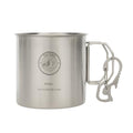 Tactiko 304 Stainless Steel Camping Mugs with Carabiners | Heavy-Duty | Large Metal Coffee Cup or Solo Cook Pot w/ Folding Handle | Backpacking Gear for Hiking, Overlanding & Survival | 18 oz/550ml