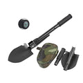 Military Small Folding Camping Shovel, Mini Compact Pickaxe with Carrying Pouch for Gardening, Off Road, Hunting, Car Emergency, Remove Ice (Black) - color: Black