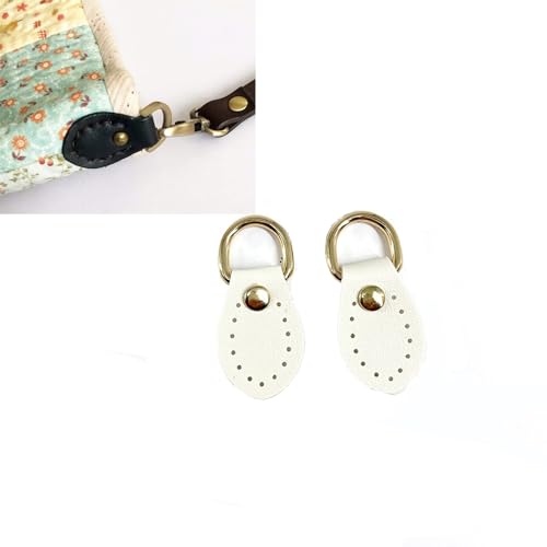 4 Pack Purse Strap Mount Hook PU Leather Sewing Buckle DIY Hanging D-Ring Clips Replacement for Purse Making Supplies Handbag Shoulder Belt Hardware Bag Crossbody Handmade Backpack Craft