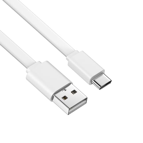 6 inch Flat USB A to USB C Cable, Short Fast Charging Cord 10-Pack, White - color: White, size: 0.5 Feet
