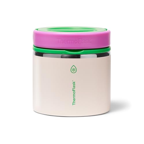 ThermoFlask Insulated Food Jar with Leakproof Lid (20 oz, Desert Bloom) - Stainless Steel Food Containers for Hot & Cold Meals, Lunch, Soup & Snacks - color: Desert Bloom, size: 20 oz