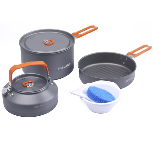 Fire-Maple Feast Outdoor Camping Cookware, Pot and Pan Set Stackable Kit - color: Feast 2